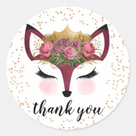 Adesivo Blush & Dourado Fox Princess