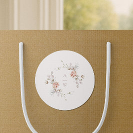 Adesivo Blush Floral Monogram Wedding Sticker