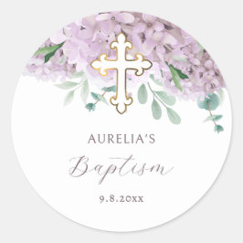 Adesivo Blush Hydrangea Baptism Sticker