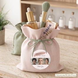 Adesivo Blush Linen Sage Luxo Portfolio de 3 Fotos de Maqu