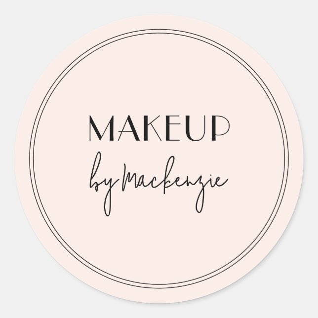 Adesivo Blush Pink Black Makeup Salon (Frente)
