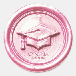 Adesivo Blush Pink Graduation Cap  Wax Seal