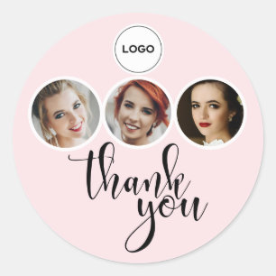Adesivo Blush Rosa Branco 3 Foto MUA Logo Obrigado