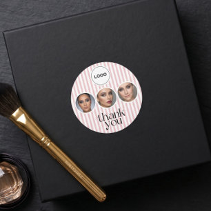Adesivo Blush Rosa Listra 3 Foto MUA Obrigado Salão 