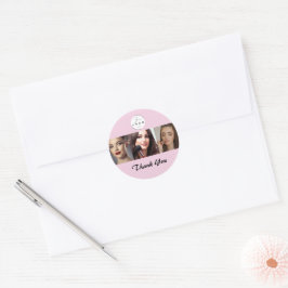 Adesivo Blush Rosa Preto Script 3 Foto Maquiagem Obrigado