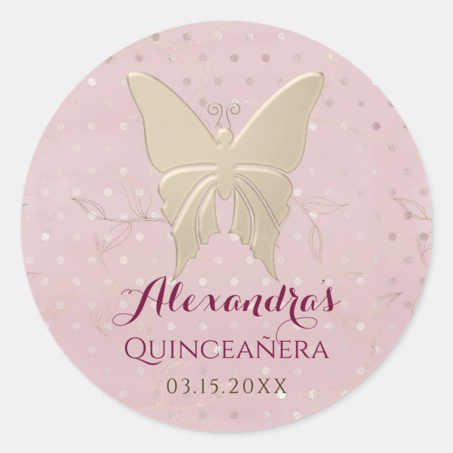 Adesivo Blush Rosa Quinceanera (Frente)