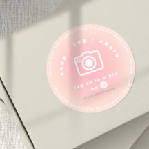 Blush Rosa Snap Tag Compartilhe Obrigada Pequena E