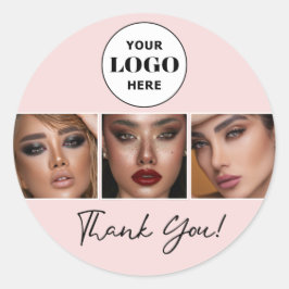 Adesivo Blush Script Logo Foto Maquiagem Obrigado