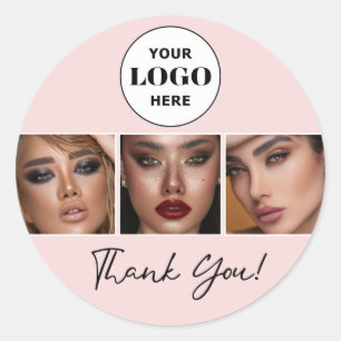 Adesivo Blush Script Logo Foto Maquiagem Obrigado