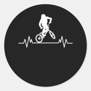 Adesivo BMX Heartbeat Design Funny Rider Bicicleta Bicicle