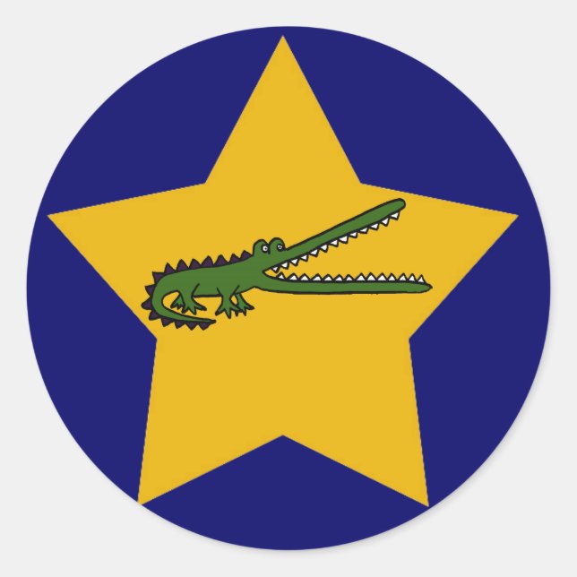 Adesivo BN - Vinhetas de crocodilo estelar Dourado (Frente)