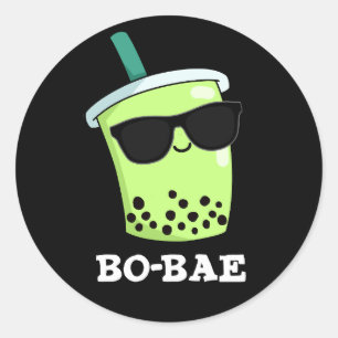 Adesivo Bo-bae Funny Boba Tea Pun Dark BG