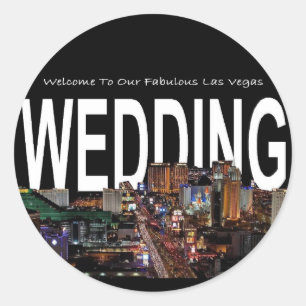 Adesivo Boa vinda a nosso Las Vegas fabuloso que WEDDING a
