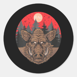 Adesivo Boar Fullmoon Lover Season Animal Wildlife