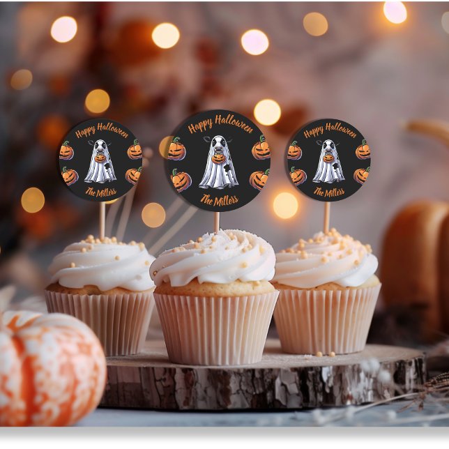 Adesivo Boas-folhas toucas touros felizes (Bull Sheet moo Bulls custom Happy Halloween Classic Round Sticker)