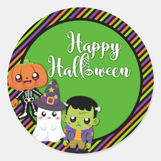 Adesivo Boas Palmas De Halloween Com Monstros