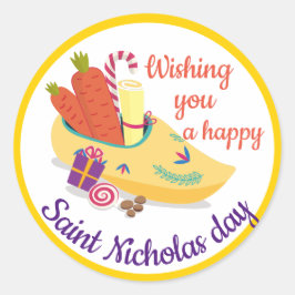Adesivo Boas Ruas. Saudação do Dia de Nicholas, Sinterklaa