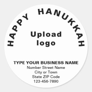 Adesivo Boas saudações do Hanukkah no White Round Sticker