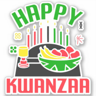 Adesivo Boas Velas de Banquete dos Ícones do Kwanzaa, Beij
