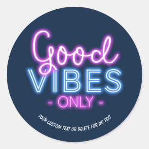 Adesivo Boas Víblias Apenas Neon Sign Divertido Trendy Pe
