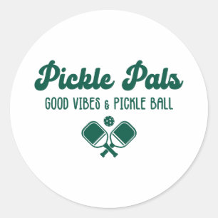 Adesivo Boas vibrações e amigos de pickle ball engraçado e