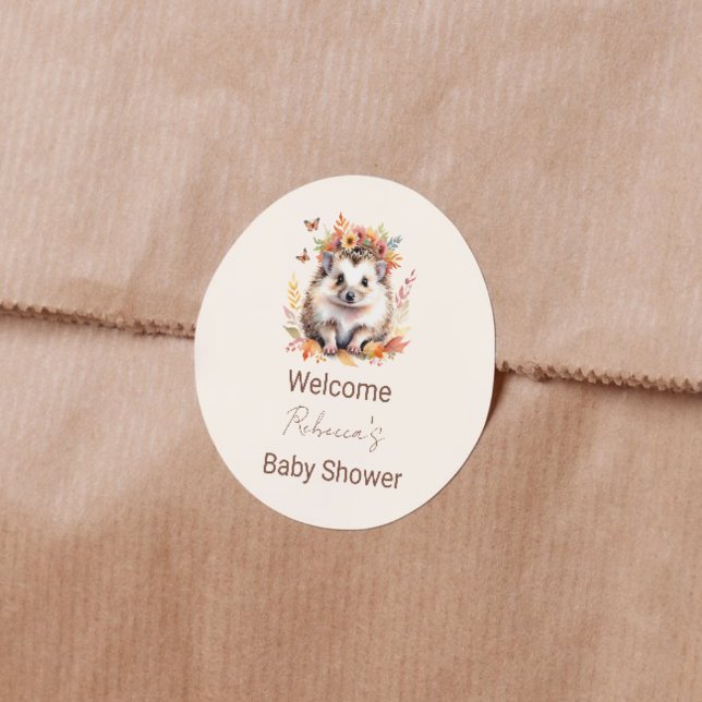 Adesivo Boas-vindas à queda de Hedgehog Woodland (Criador carregado)