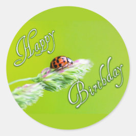 Adesivo Boas vinhetas de aniversário com uma joaninha!