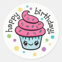 Boas vinhetas de Cupcake de aniversário