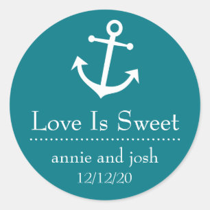 Adesivo Boat Anchor Love is Sweet Labs (Turquesa)