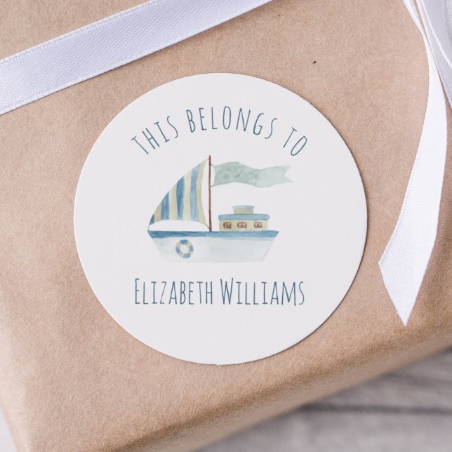 Adesivo Boat Name School (Criador carregado)