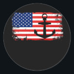Adesivo Boating Anchor USA American Flag Boat Lover<br><div class="desc">Boating Anchor USA American Flag Boat Lover Patriotic Gift. Perfect gift for your dad,  mom,  papa,  men,  women,  friend and family members on Thanksgiving Day,  Christmas Day,  Mothers Day,  Fathers Day,  4th of July,  1776 Independent day,  Veterans Day,  Halloween Day,  Patrick's Day</div>