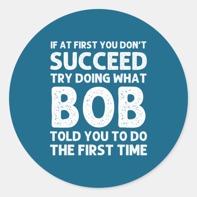 Adesivo Bob Gift Name D Birthday Funny Christma  (Frente)