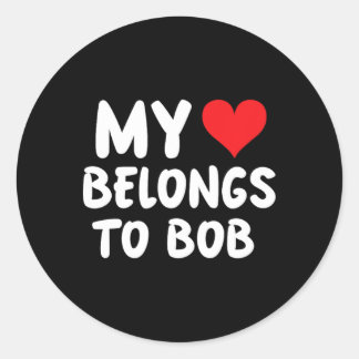 Adesivo Bob - Meu Coração Pertence a Bob - Amor