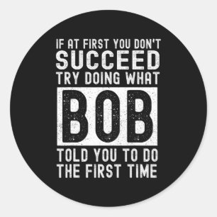 Adesivo bob name personalizado aniversariante engraçado jo