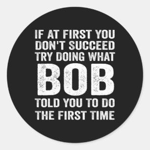 Adesivo bob nome de presente personalizado bristma engraça