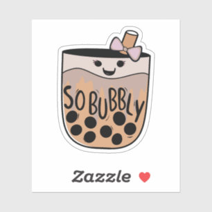 Adesivo Boba Bubble Tea Cute e Engraçado