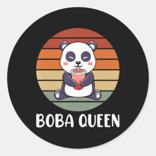 Adesivo Boba Queen Bubble Tea Japonês Panda Anime Ka