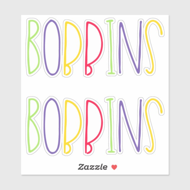 Adesivo Bobbins, Manchester, Norte English Slang (Folha)