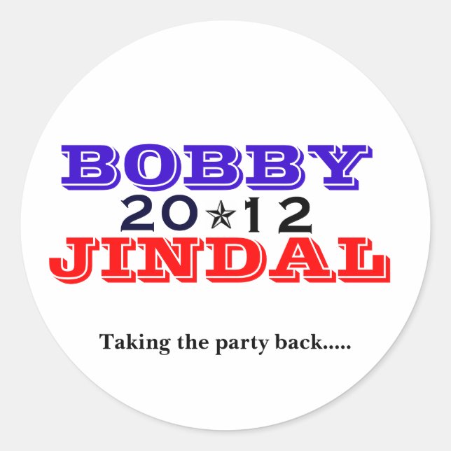 Adesivo Bobby Jindal 2012 (Frente)