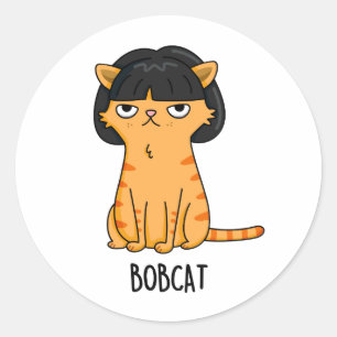 Adesivo Bobcat Funny Cat Bob Hair Pun