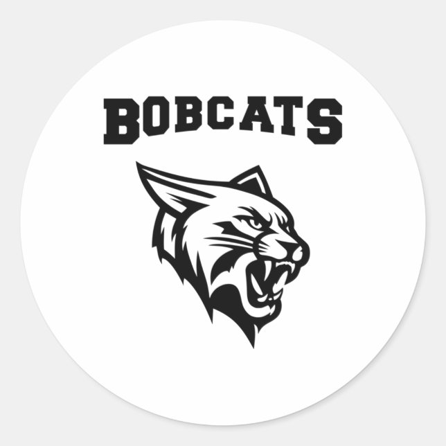 Adesivo Bobcats Sports Com Vinheta Mascot (Frente)