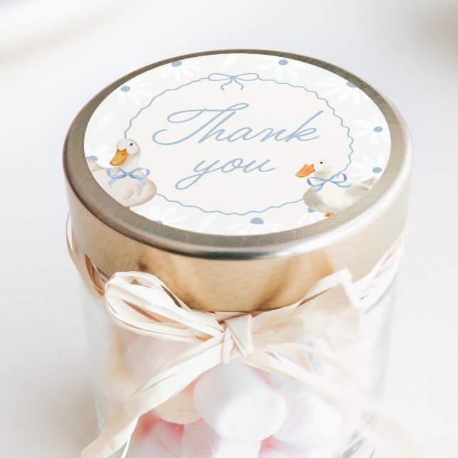 Adesivo Bobo Azul Ganso Coquete Aniversário Clássico Rou (Criador carregado)