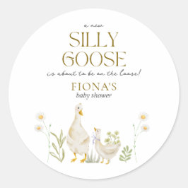 Adesivo Bobo Ganso Aquarela Gênero Chá de fraldas Neutro