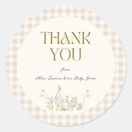 Adesivo Bobo Ganso Aquarela Gênero Chá de fraldas Neutro