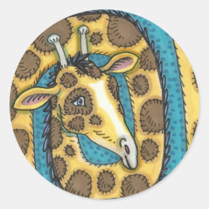ADESIVO BOBO GIRAFFE LONG NECK E SPOTS, ARTE FOLK ENGRAÇA
