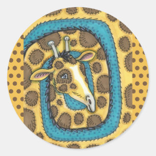 ADESIVO BOBO GIRAFFE LONG NECK E SPOTS, ARTE FOLK ENGRAÇA