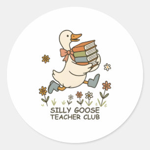 Adesivo Bobo Goose Teacher Club Engraçado De Volta À Escol