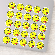 Bobo Tongue Sorrindo Face Emoji Stickers