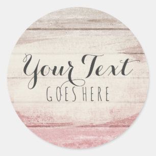 Adesivo Boca-Cola Rústica De Madeira Esmagada Cor-De-Rosa 