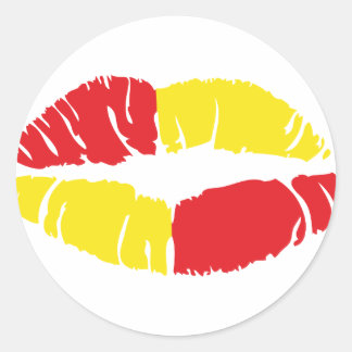 Adesivo boca de beijo espanhol